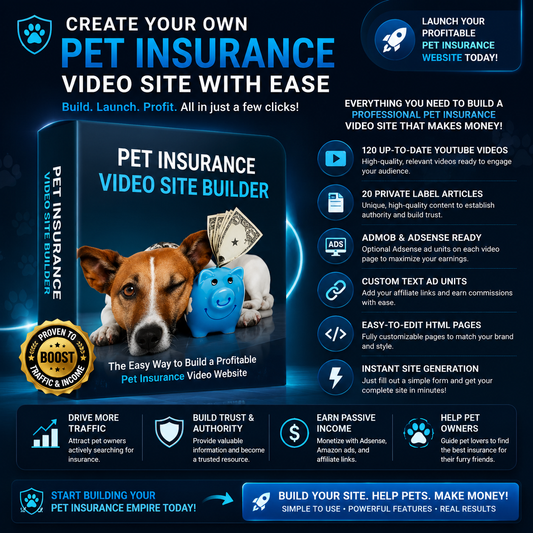 Pet Insurance Video Site Builder