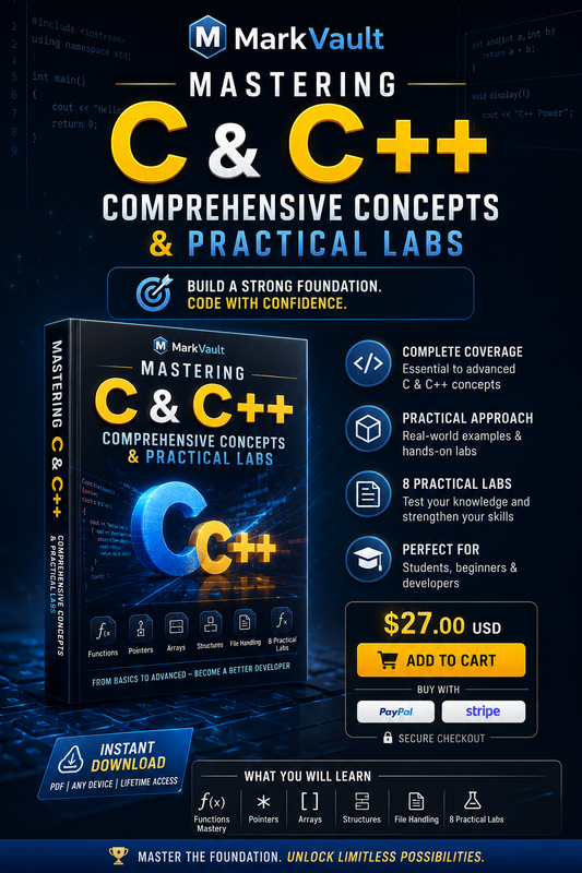 Mastering C and C++: Comprehensive Concepts & Practical Labs