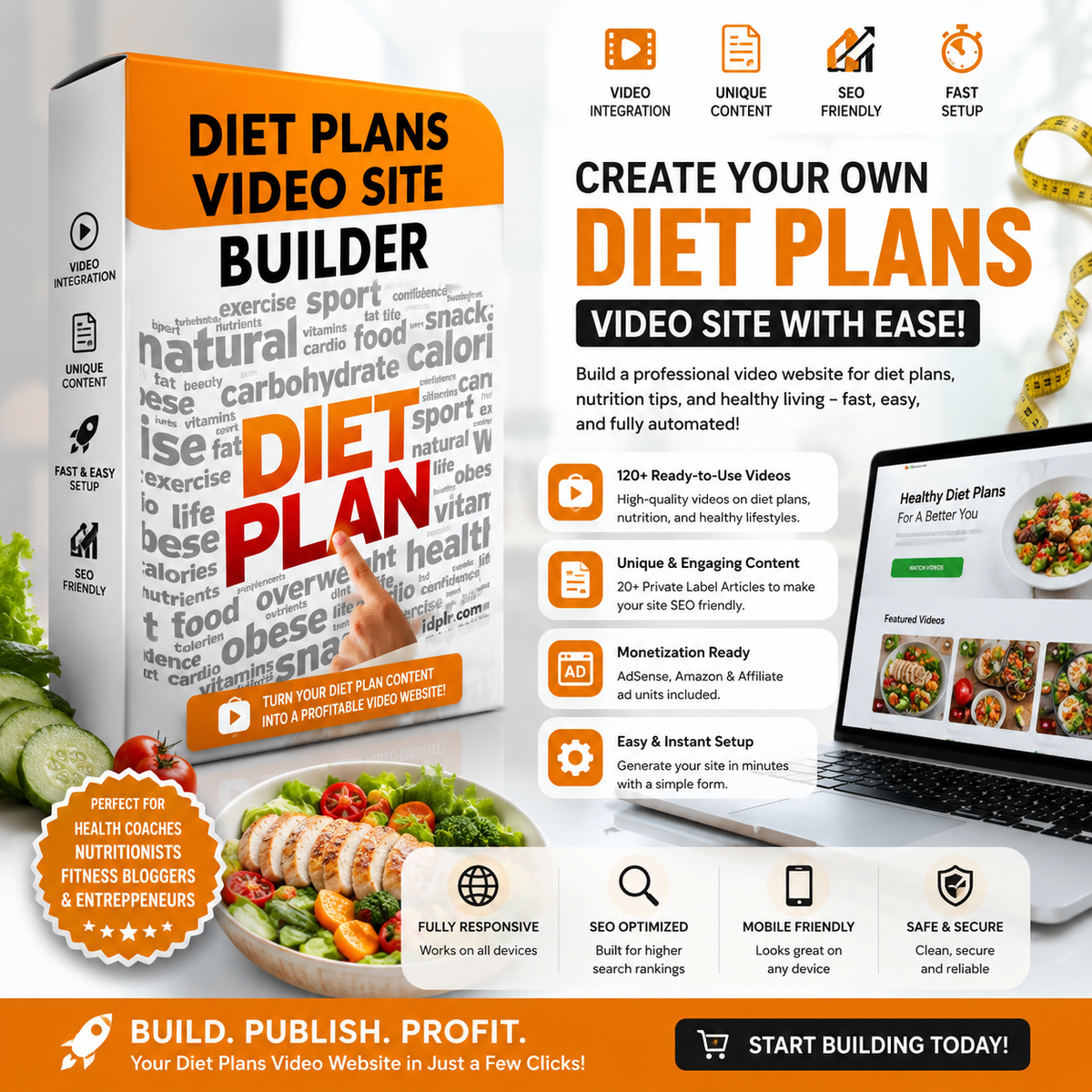 Diet Plans Video Site Builder