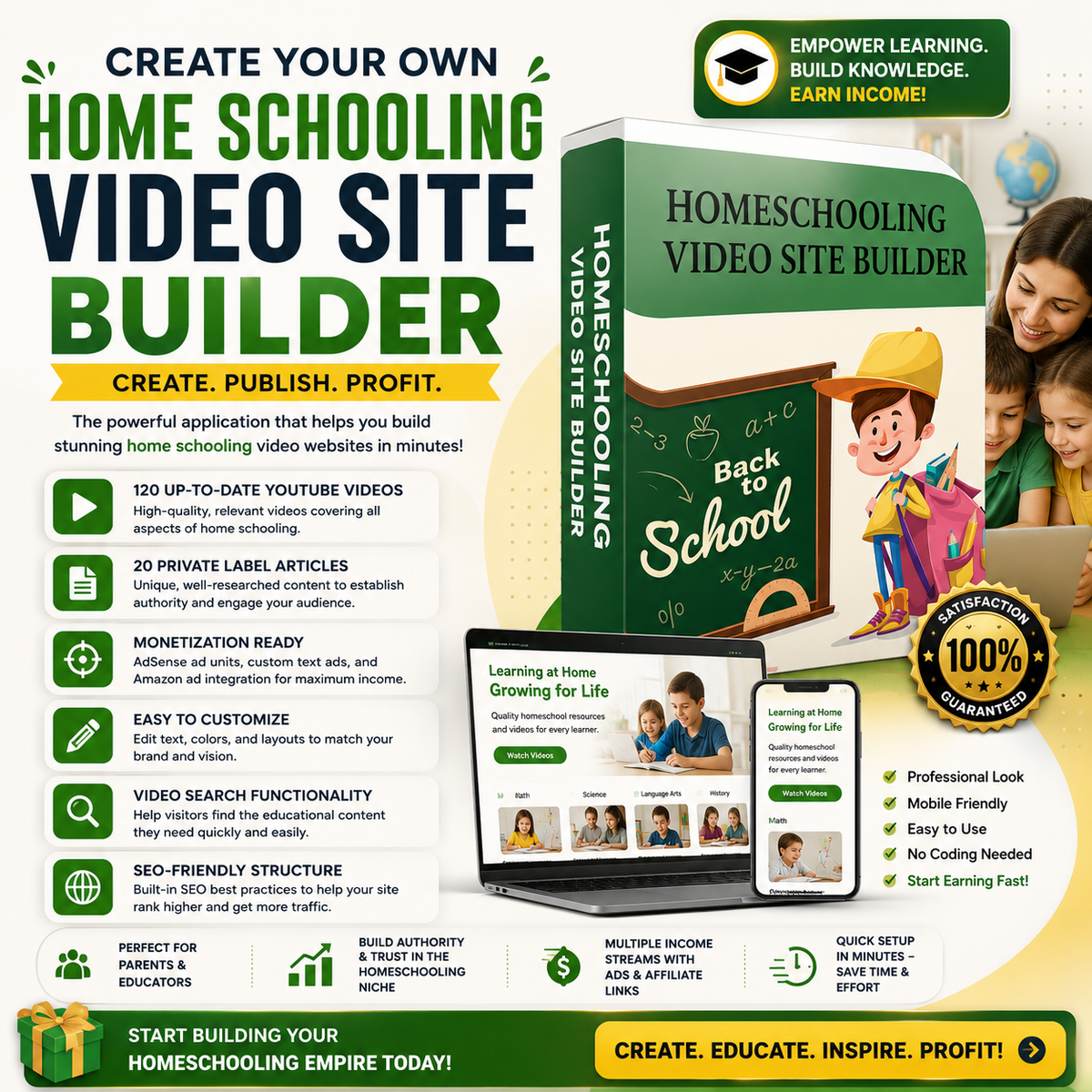 Home Schooling Video Site Builder